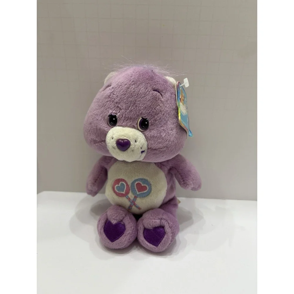 Care Bears Share Bear‎ Plush W/Tags purple teddy lollipops 2002